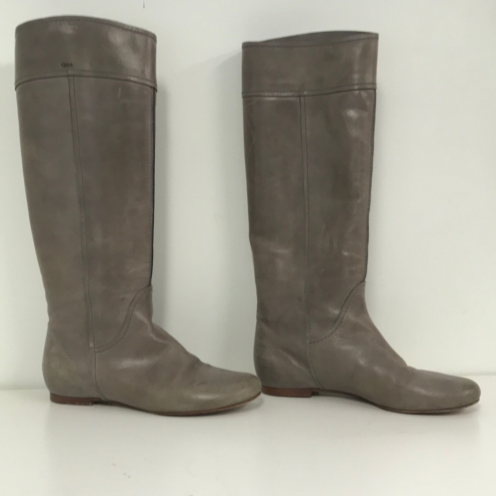 Chloe ‘Heloise’ Tall Leather Boot 9US/39 Grey